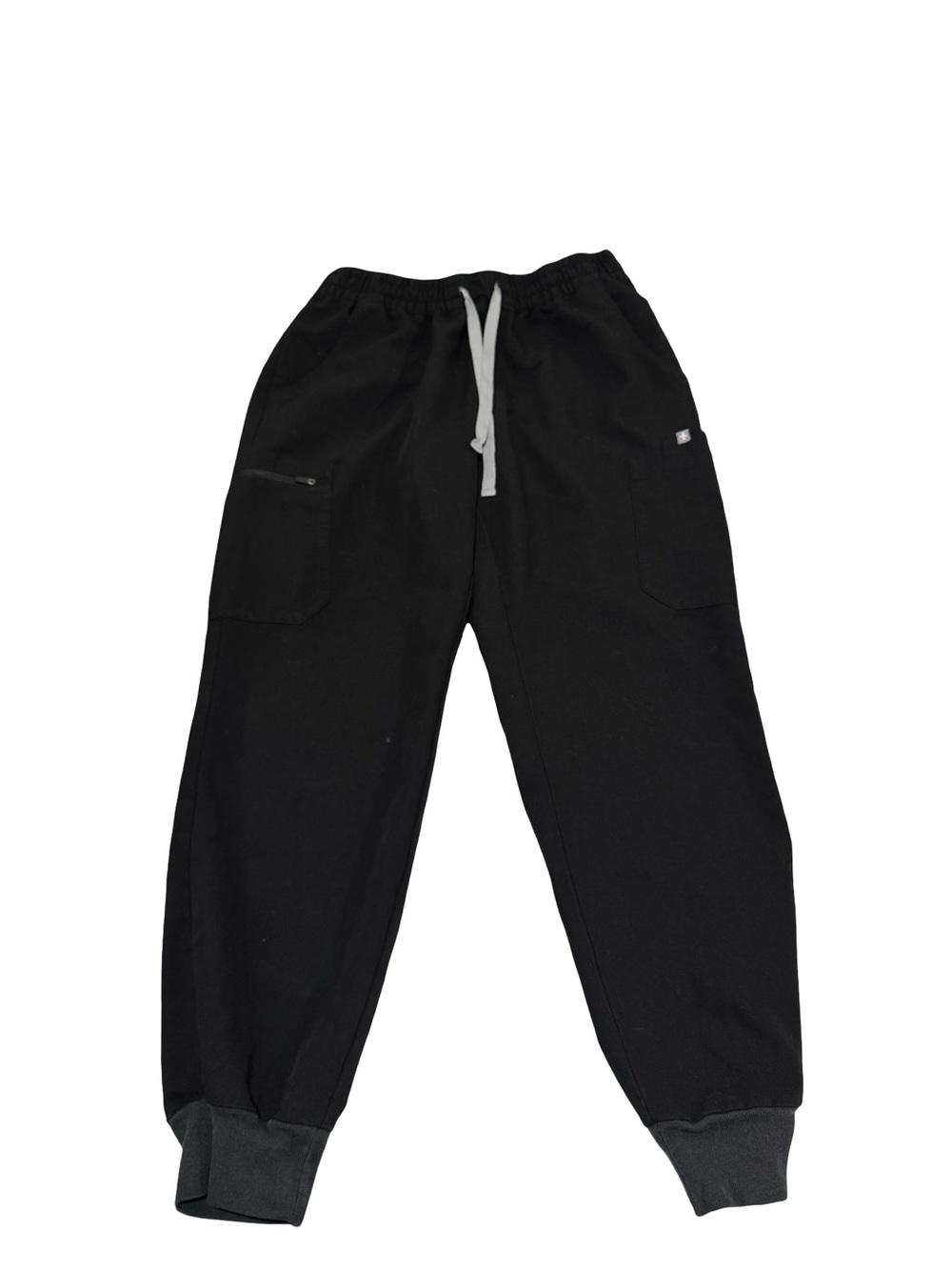 FIGS Womens M Zamora Black Jogger Scrub Pants W20SW2028 Cargo Zip Hospital - Picture 2 of 7